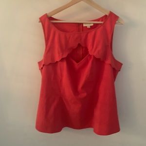 ModCloth Cutout Top in Raspberry